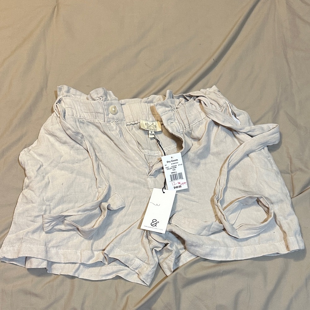 Thread & Supply Light Tan Women Cargo Shorts